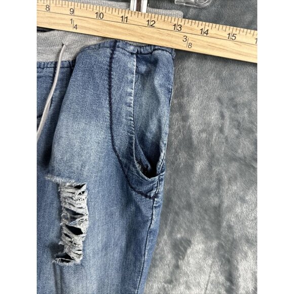 Rue 21 Pants Girls Small Distressed Soft Blue Joggers - Picture 7 of 11